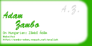adam zambo business card