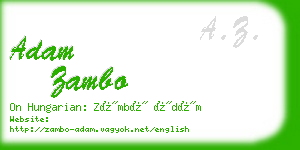 adam zambo business card